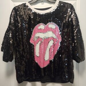 Sequin Crpp Top